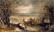 Joos de Momper Winter Landscape with The Flight into Egypt France oil painting artist